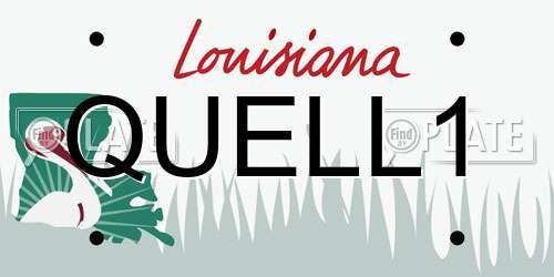 QUELL1 Louisiana License Plate