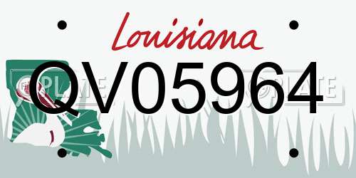 QV05964 Louisiana License Plate