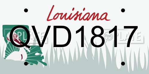 QVD1817 Louisiana License Plate
