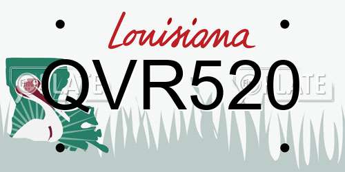 QVR520 Louisiana License Plate