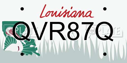 QVR87Q Louisiana License Plate