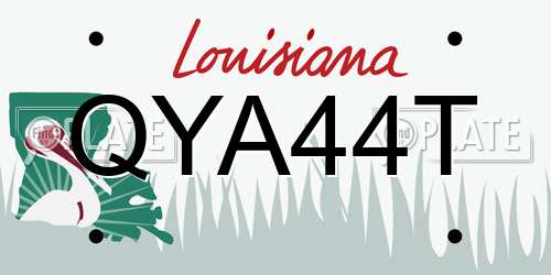 QYA44T Louisiana License Plate