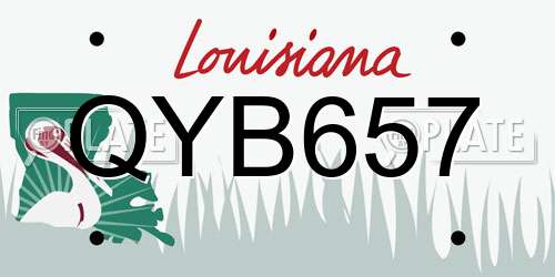 QYB657 Louisiana License Plate