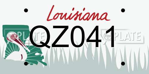 QZ041 Louisiana License Plate