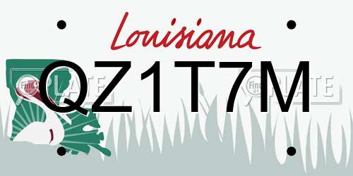 QZ1T7M Louisiana License Plate