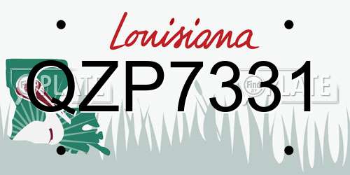 QZP7331 Louisiana License Plate