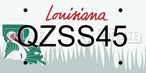 QZSS45 Louisiana License Plate