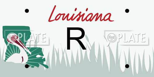 R Louisiana License Plate