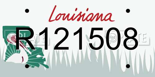 R121508 Louisiana License Plate