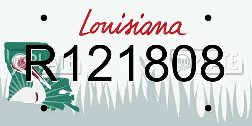 R121808 Louisiana License Plate