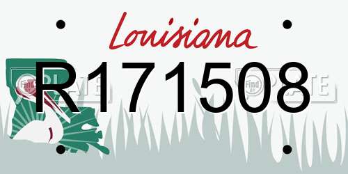 R171508 Louisiana License Plate