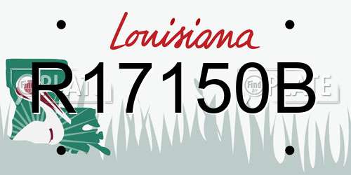 R17150B Louisiana License Plate