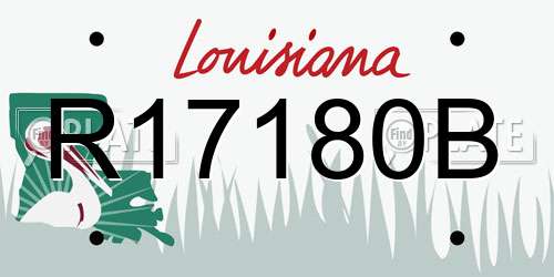 R17180B Louisiana License Plate