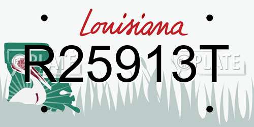 R25913T Louisiana License Plate