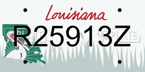 R25913Z Louisiana License Plate