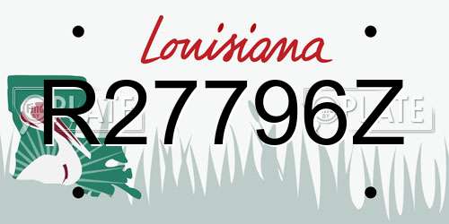 R27796Z Louisiana License Plate