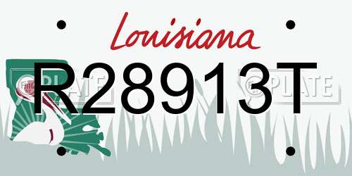 R28913T Louisiana License Plate