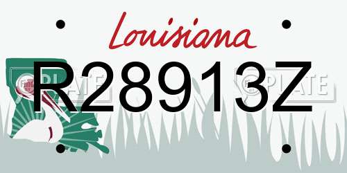 R28913Z Louisiana License Plate