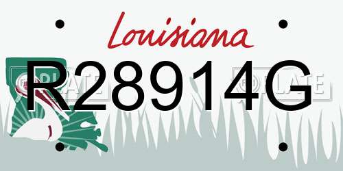 R28914G Louisiana License Plate