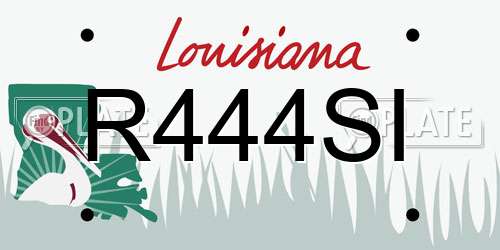 R444SI Louisiana License Plate