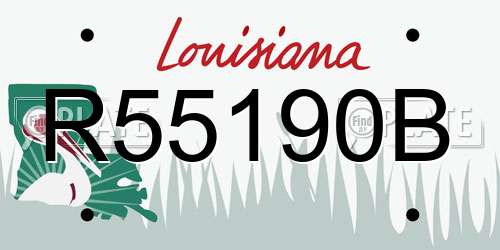 R55190B Louisiana License Plate