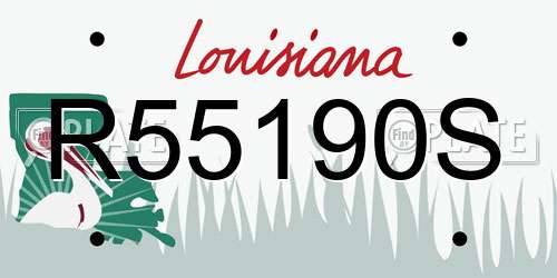 R55190S Louisiana License Plate