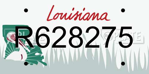 R628275 Louisiana License Plate