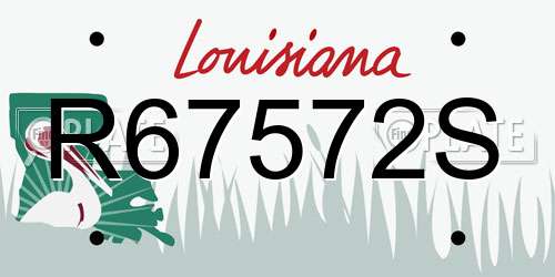 R67572S Louisiana License Plate