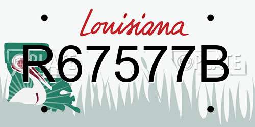 R67577B Louisiana License Plate