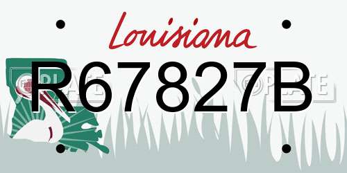 R67827B Louisiana License Plate