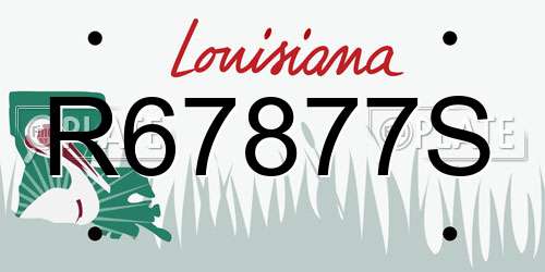 R67877S Louisiana License Plate