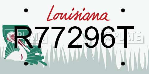 R77296T Louisiana License Plate