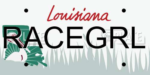 RACEGRL Louisiana License Plate