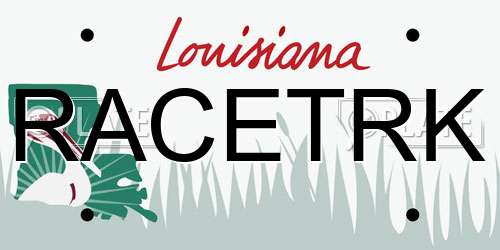 RACETRK Louisiana License Plate