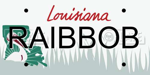 RAIBBOB Louisiana License Plate