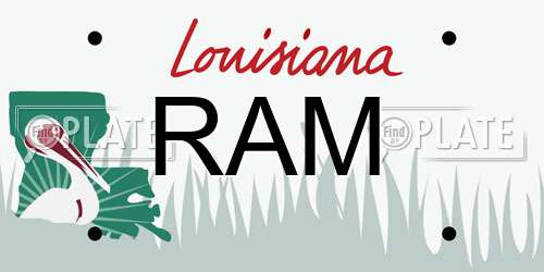 RAM Louisiana License Plate