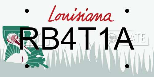 RB4T1A Louisiana License Plate
