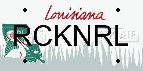 RCKNRL Louisiana License Plate