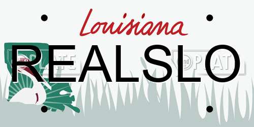 REALSLO Louisiana License Plate