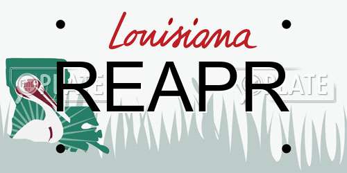 REAPR Louisiana License Plate