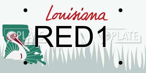 RED1 Louisiana License Plate