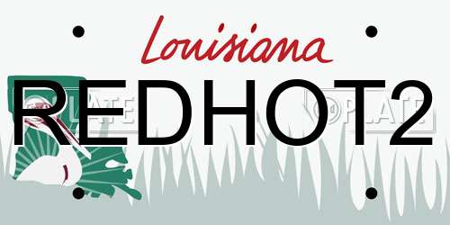 REDHOT2 Louisiana License Plate