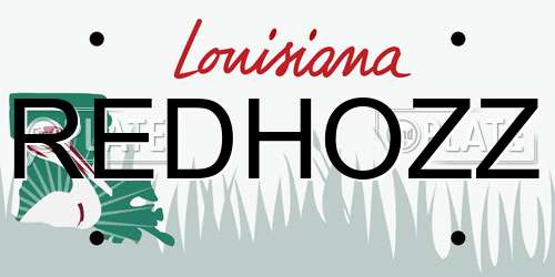REDHOZZ Louisiana License Plate