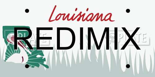 REDIMIX Louisiana License Plate