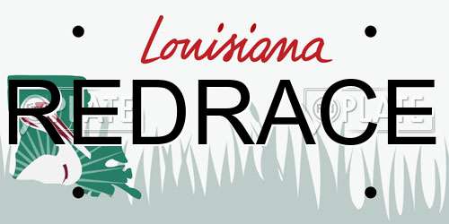 REDRACE Louisiana License Plate