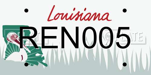 REN005 Louisiana License Plate