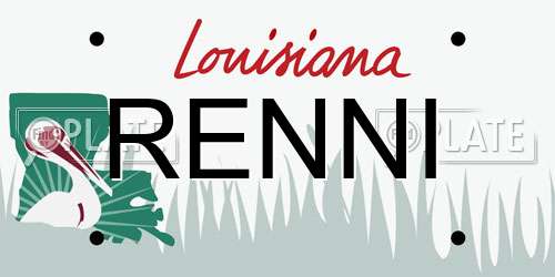 RENNI Louisiana License Plate