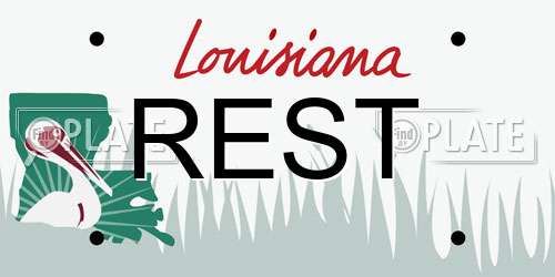 REST Louisiana License Plate