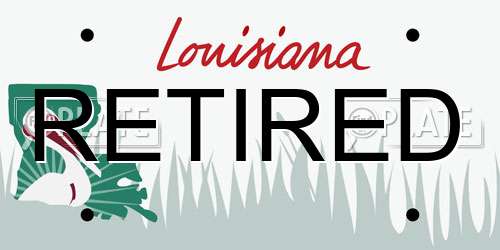 RETIRED Louisiana License Plate