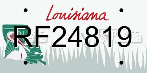 RF24819 Louisiana License Plate